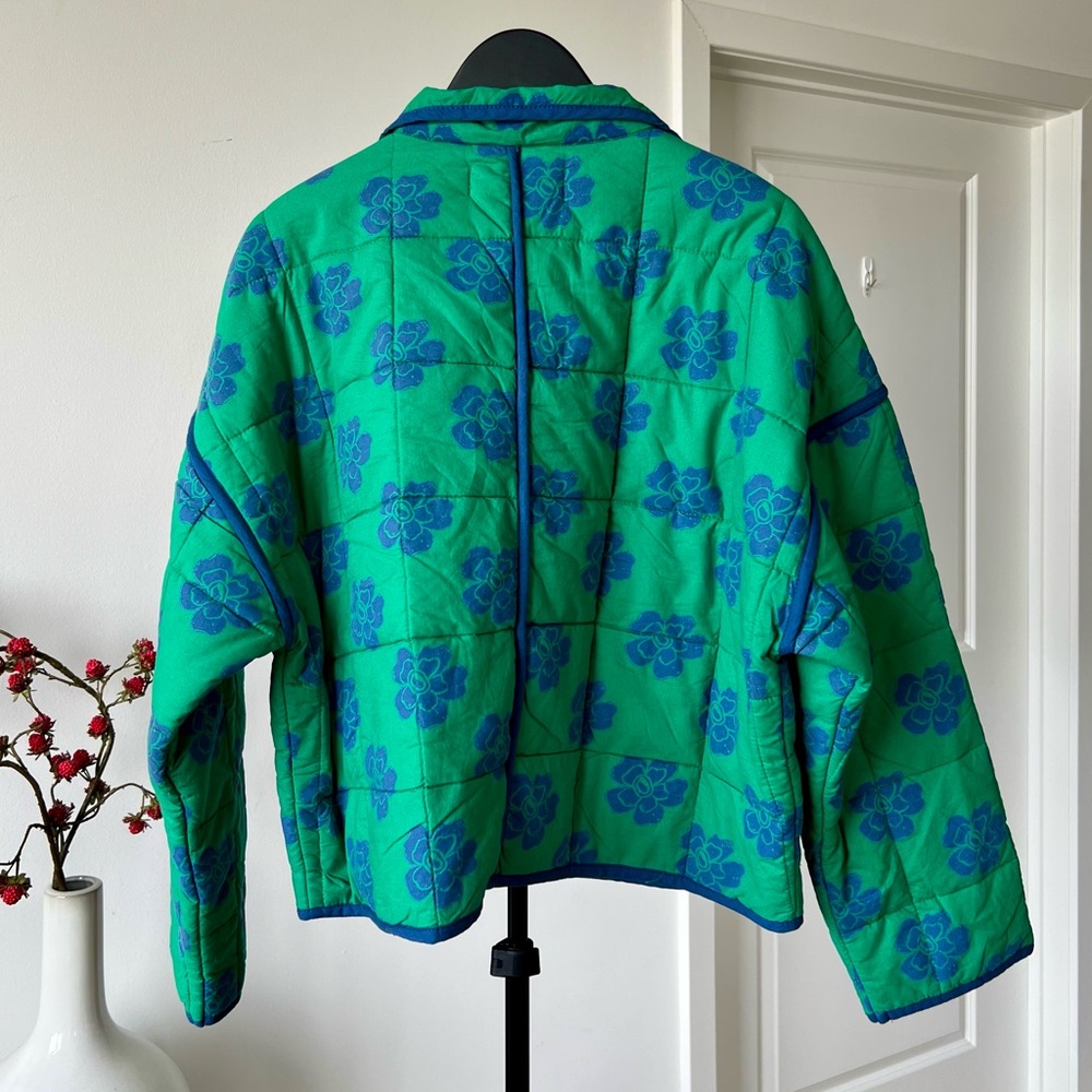 NWT Free People - Chloe Floral Print Padded Jacket (in Grass Combo) - XS - Picture 2 of 10
